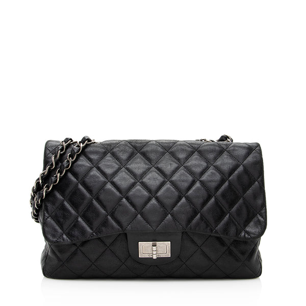 Chanel Washed Lambskin Hybrid Reissue Jumbo Single Flap Bag (SHF-20123)