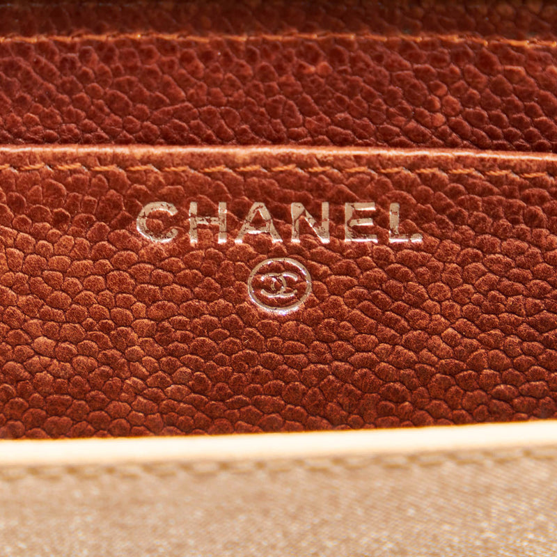 Chanel Wild Stitch Caviar Leather Coin Pouch (SHG-33263)