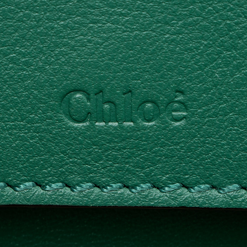 Chloe Calfskin Crocodile Embossed Mini C Vanity Bag (SHF-20712)