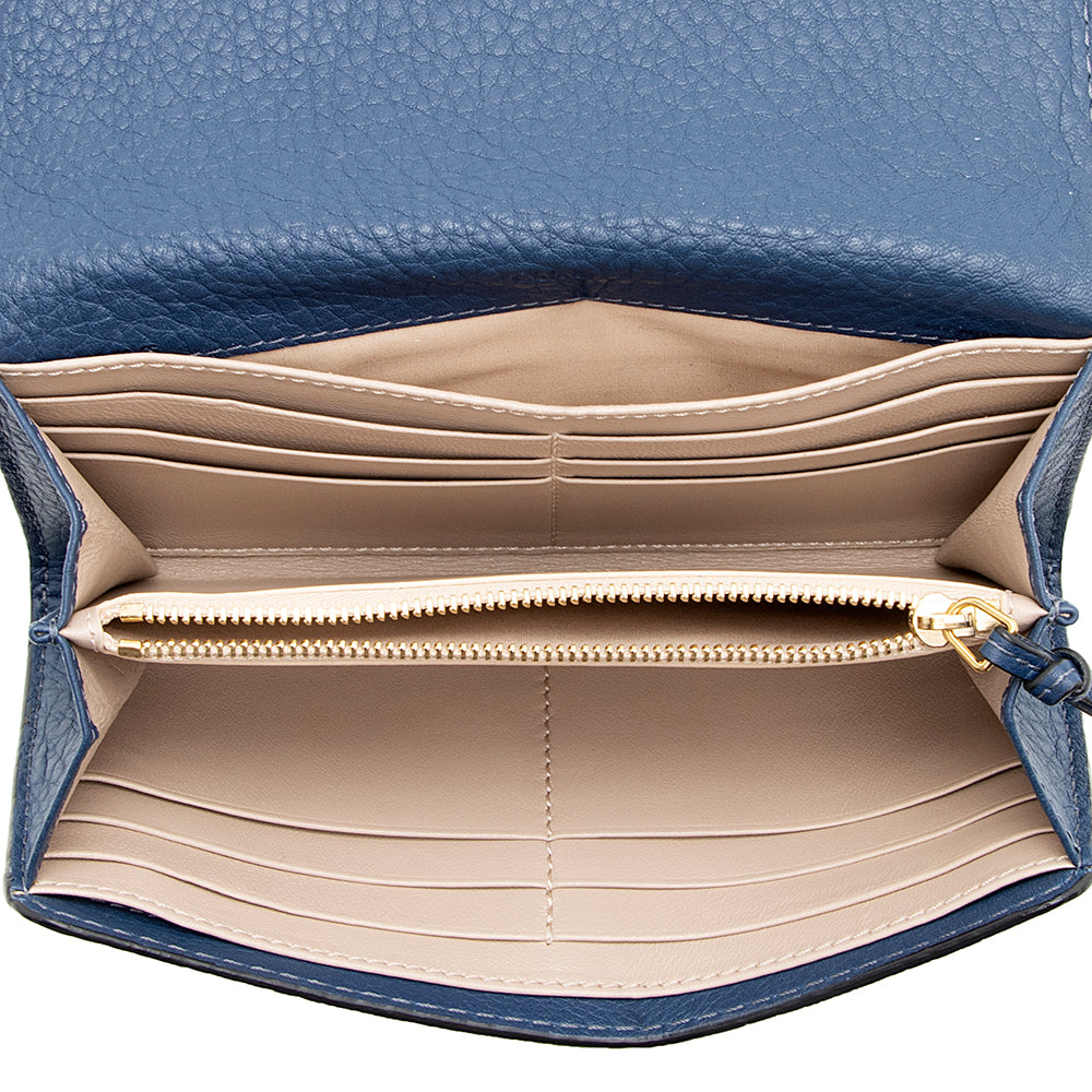 Chloe Calfskin Marcie Long Flap Wallet (SHF-19299)