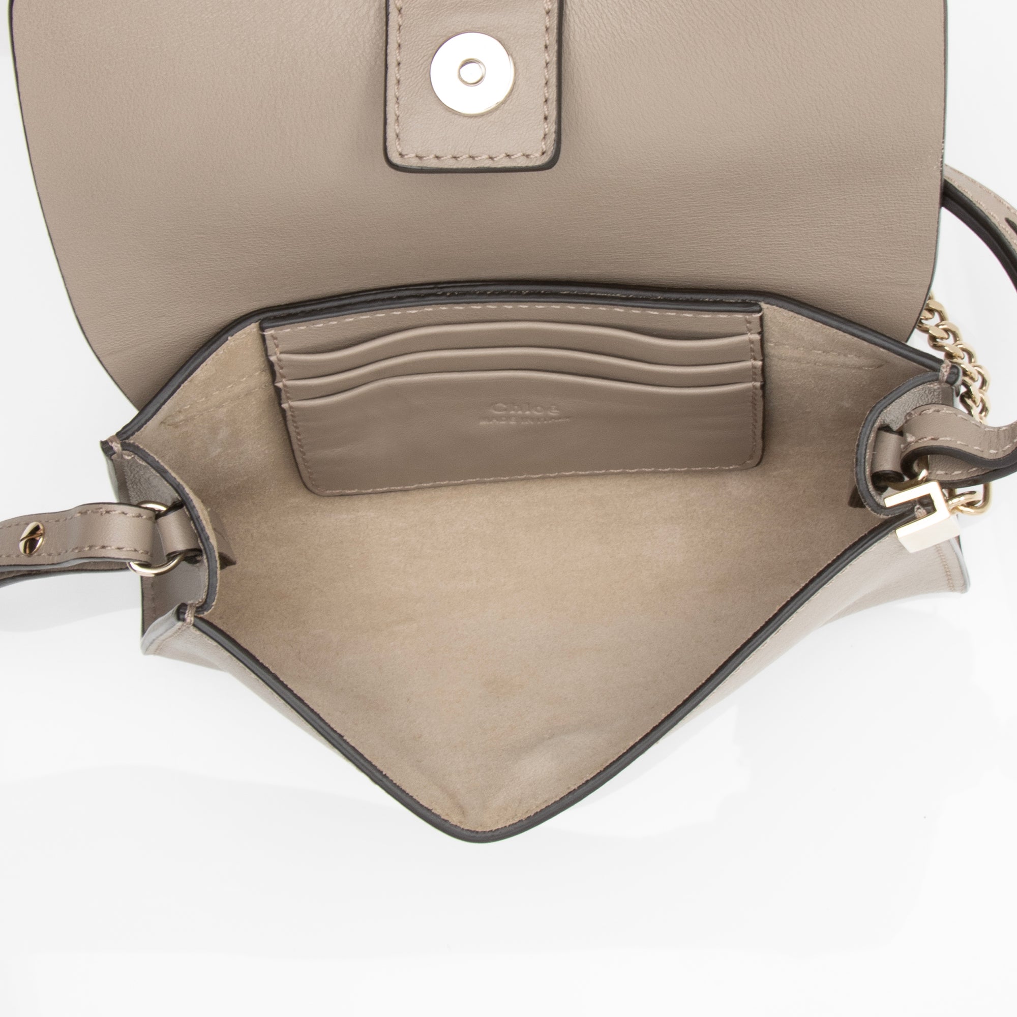 Chloe Calfskin Suede Faye Mini Shoulder Bag (SHF-23331)
