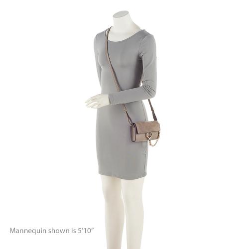 Chloe Calfskin Suede Faye Mini Shoulder Bag (SHF-23331)