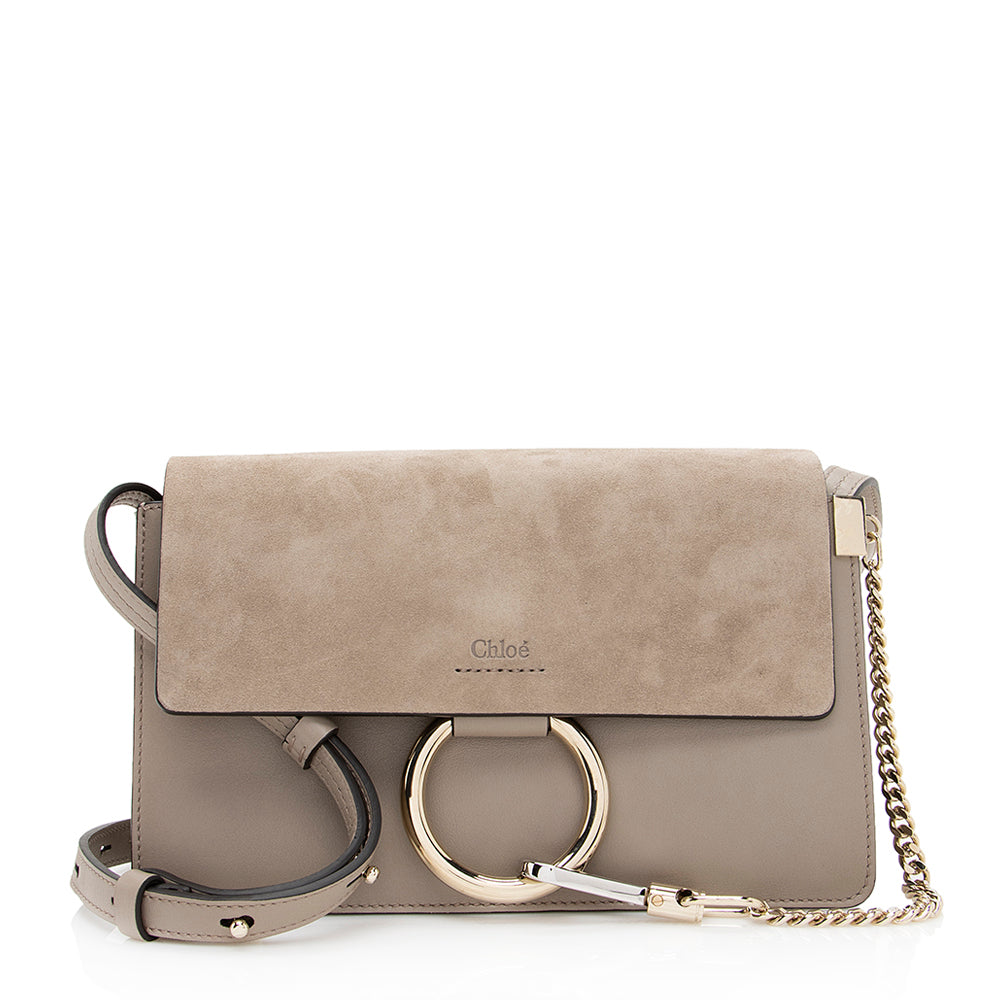Chloe Calfskin Suede Faye Small Shoulder Bag (SHF-20132)