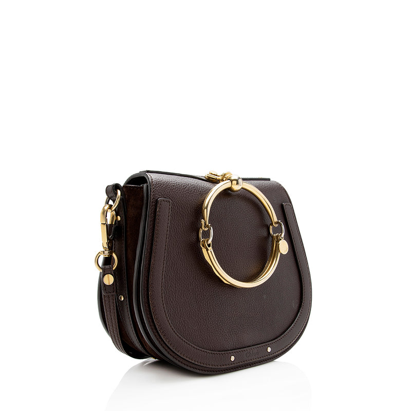 Chloe Calfskin Suede Nile Medium Bracelet Bag (SHF-15623)