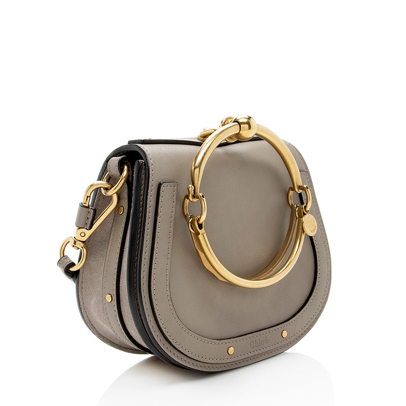 Chloe Nile Bracelet Bag in Smooth & Suede Calfskin $$1,690 Half moon
