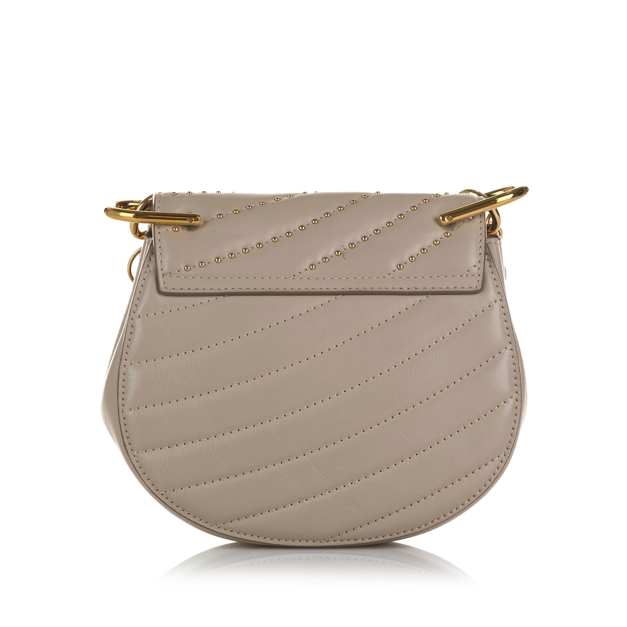 Chloe Drew Bijou Studded Leather Crossbody Bag (SHG-fiOW3d)