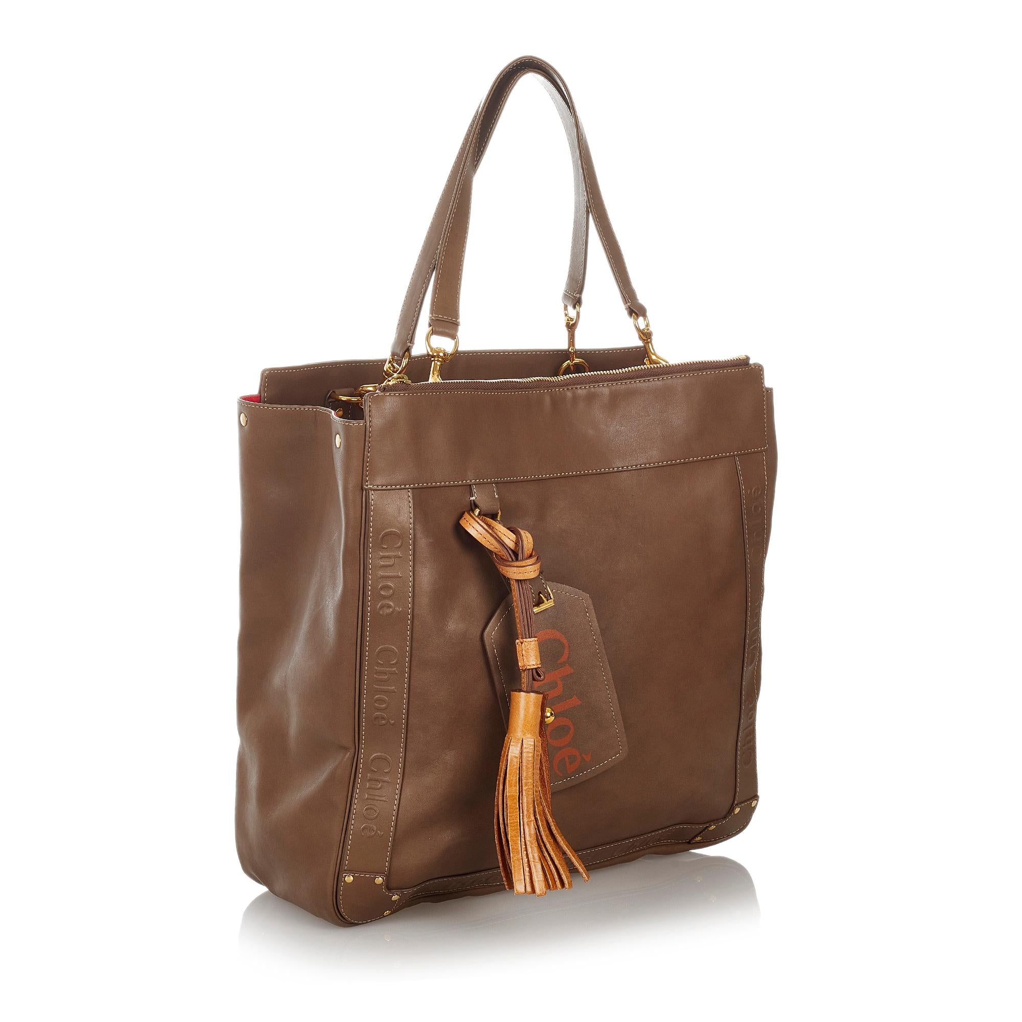 Chloe Eden Leather Tote Bag (SHG-26895)