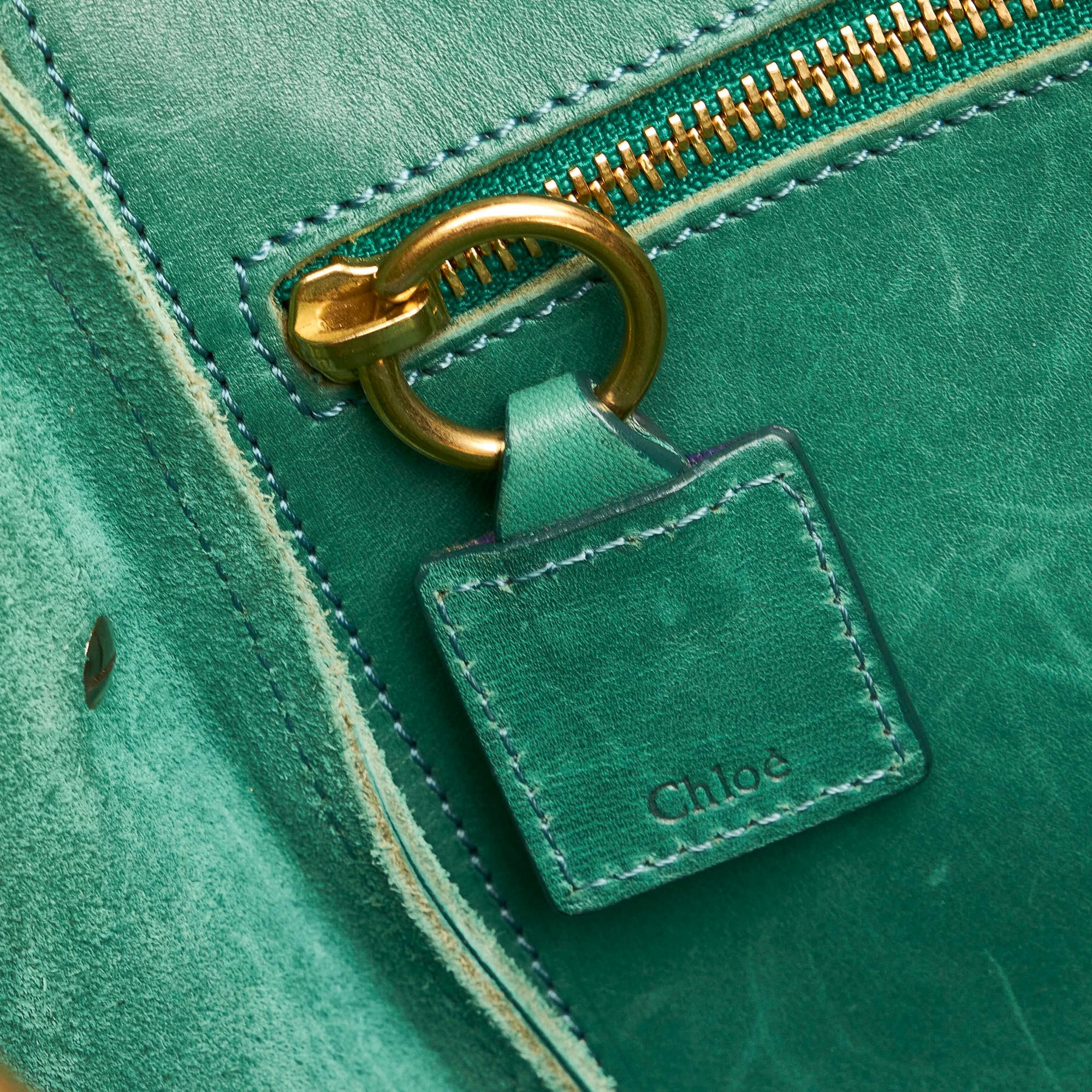 Chloe Embossed Cyndi Leather Tote Bag (SHG-33593)