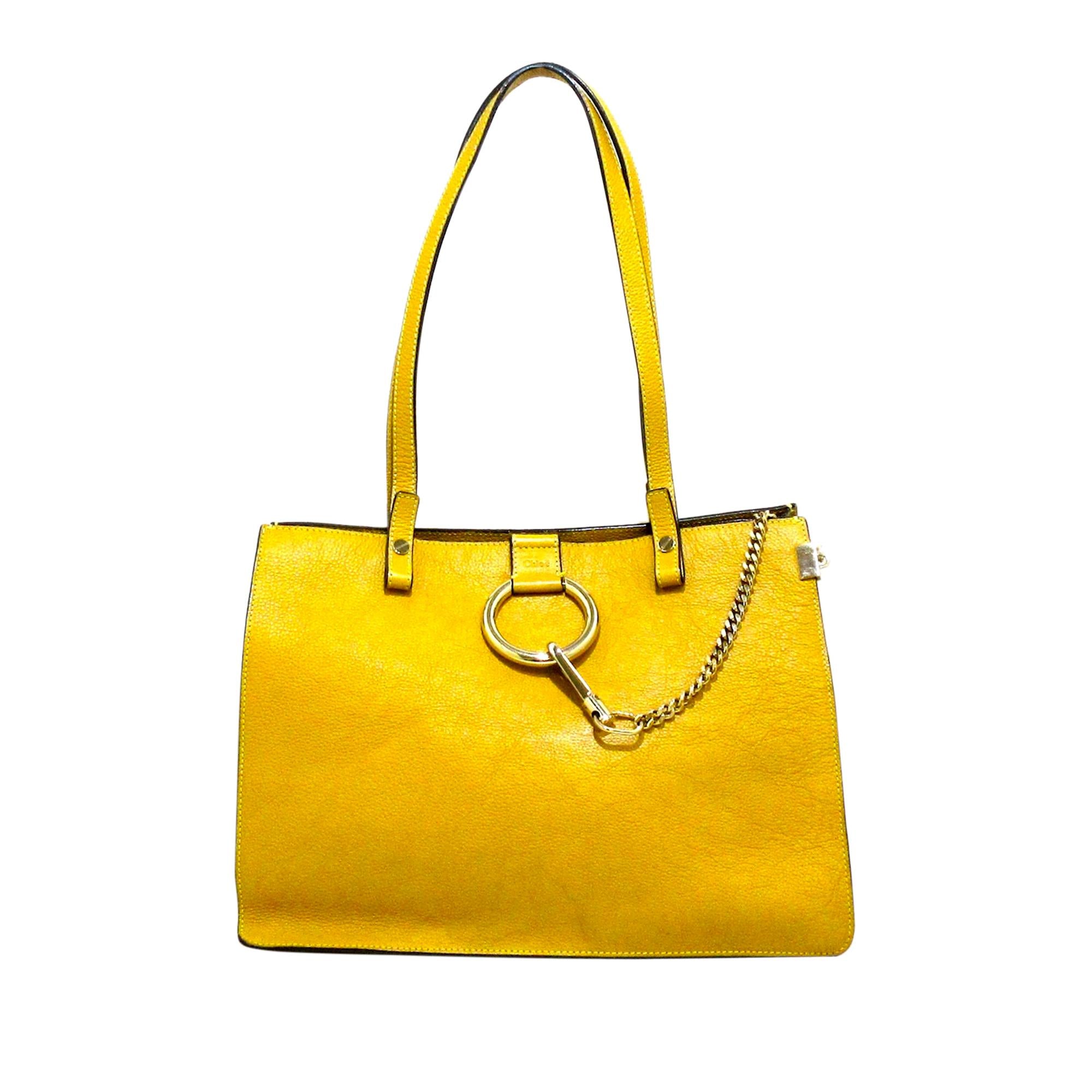 Chloe Faye Leather Tote Bag (SHG-31998)