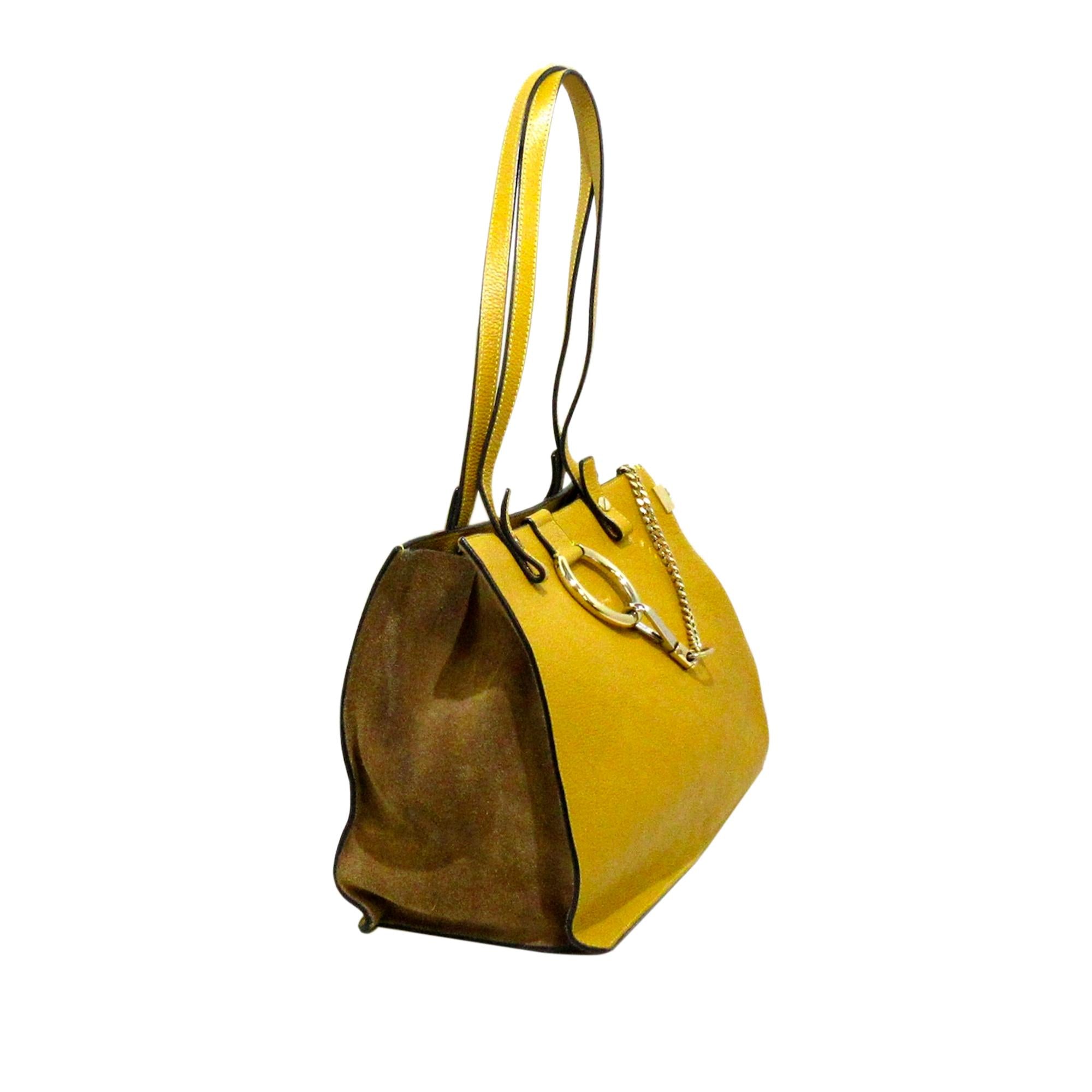 Chloe Faye Leather Tote Bag (SHG-31998)