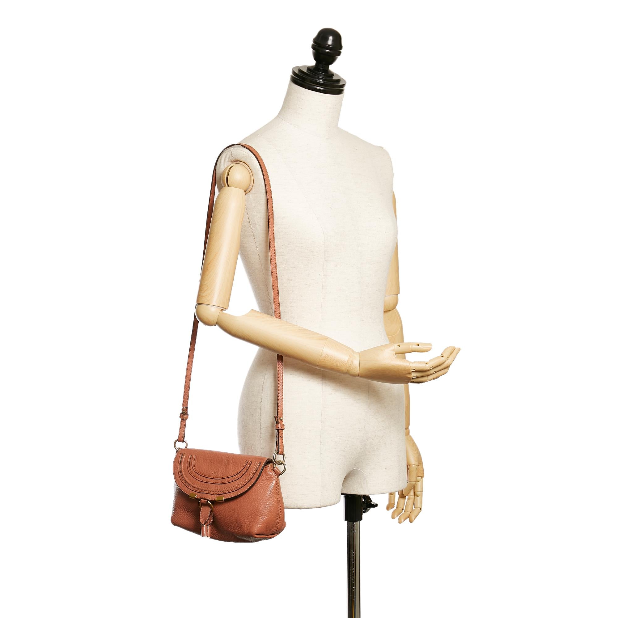 Chloe Marcie Leather Crossbody Bag (SHG-30144)