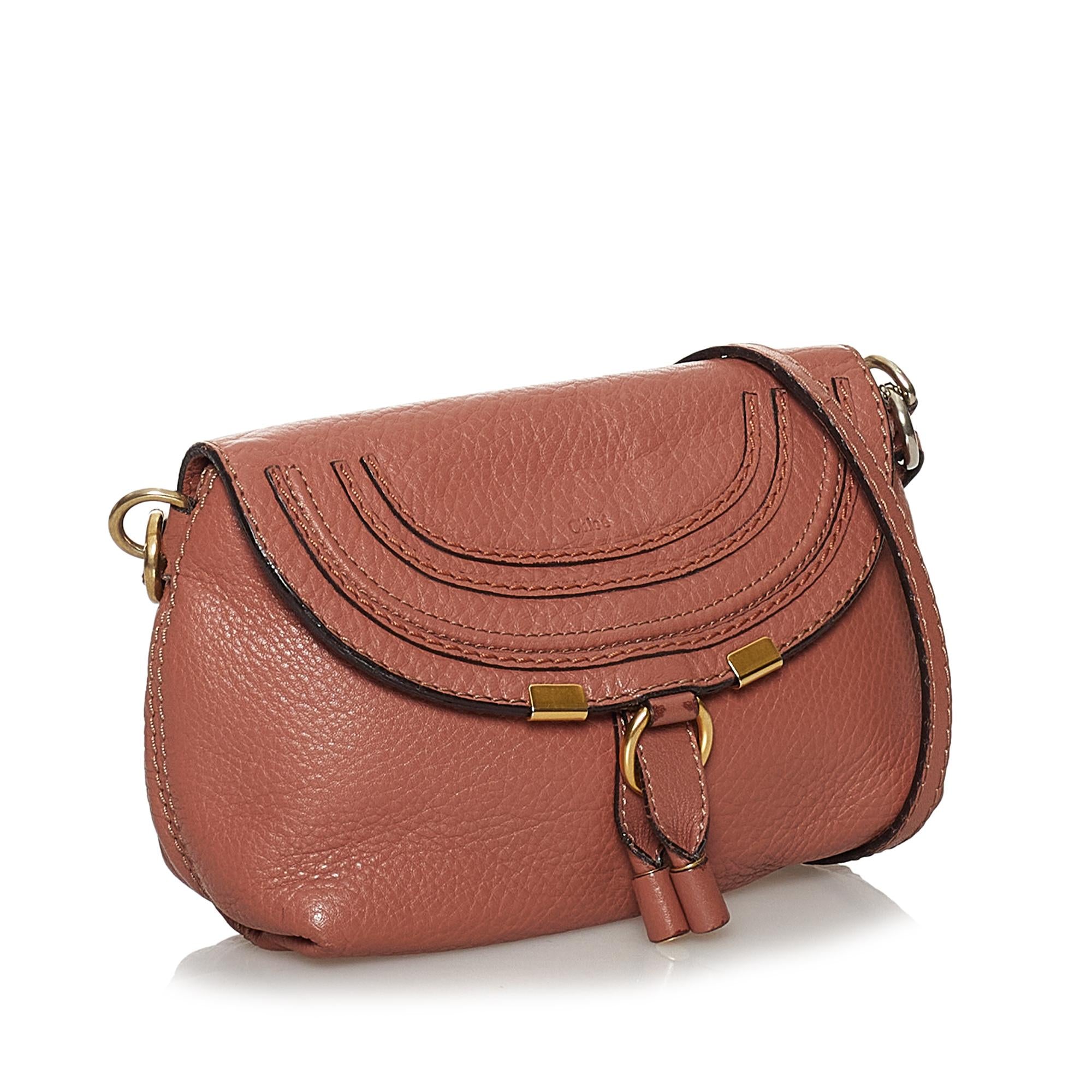 Chloe Marcie Leather Crossbody Bag (SHG-30144)