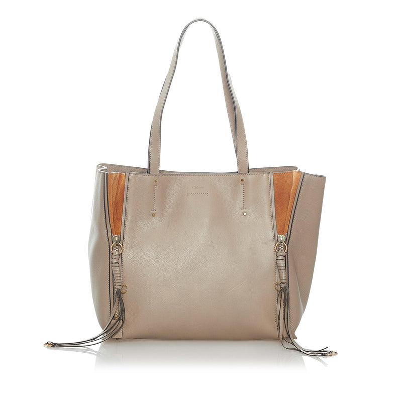 Chloe Milo Leather Tote Bag (SHG-32609)