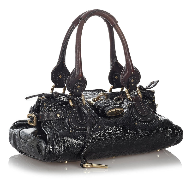 Chloe Paddington Patent Leather Handbag (SHG-26963)