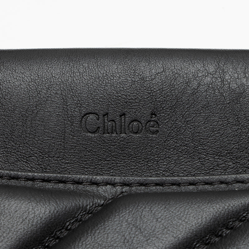 Chloe Quilted Leather Roy Shoulder Bag (SHF-15790)