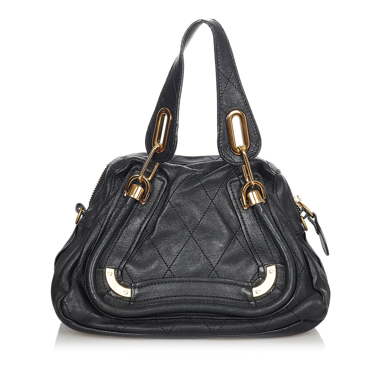 Chloe Quilted Paraty Leather Handbag (SHG-24203)
