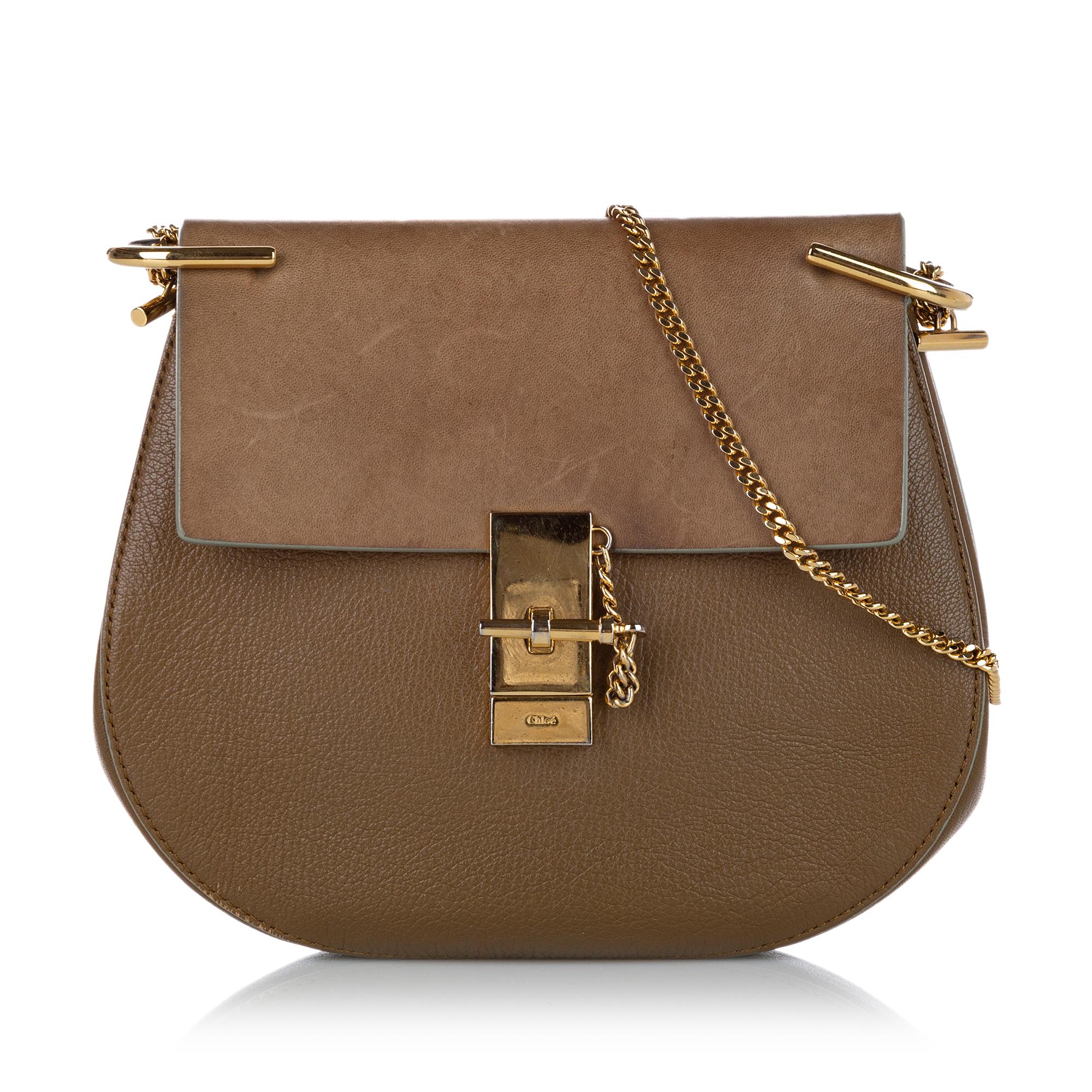 Chloe Small Drew Leather Crossbody Bag (SHG-24804)
