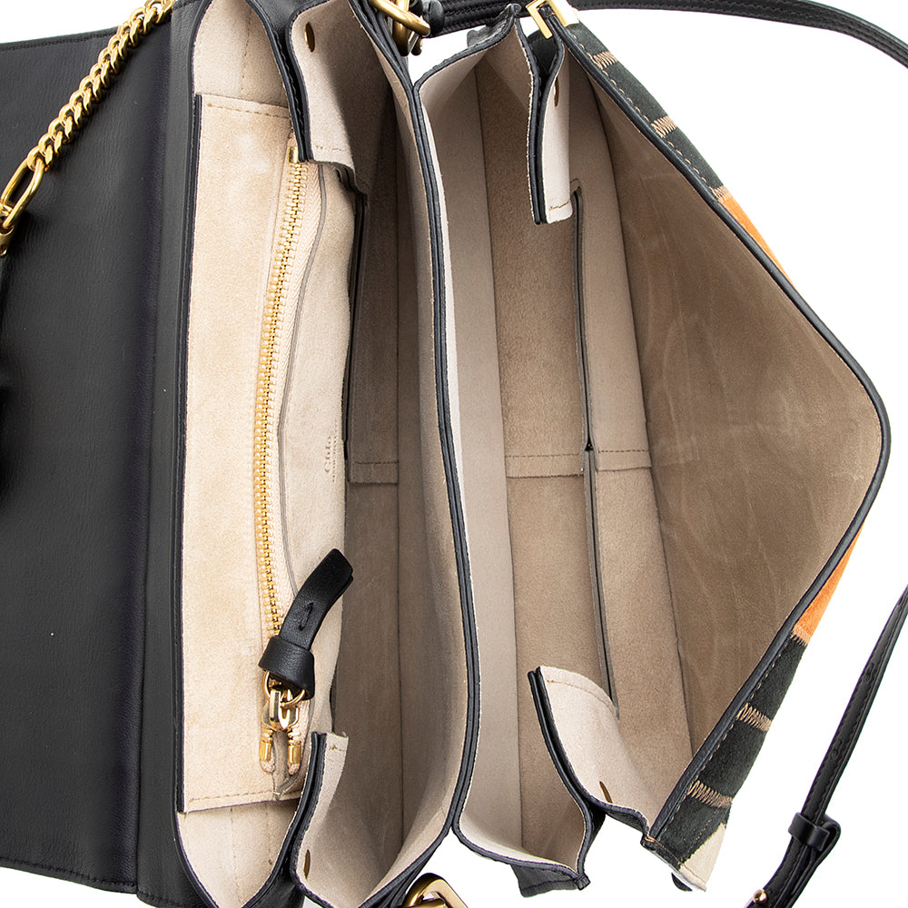 Chloe Suede Patchwork Faye Medium Shoulder Bag (SHF-18803)