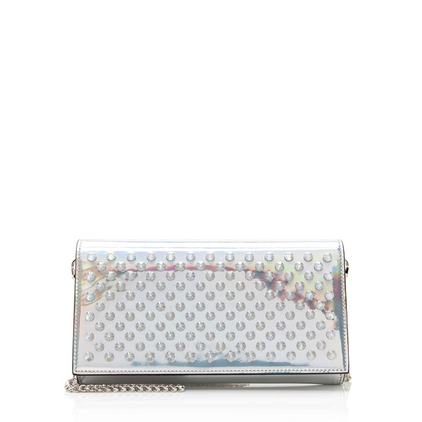 Christain Louboutin Specchio Leather Boudoir Spiked Chain Wallet (SHF-23081)