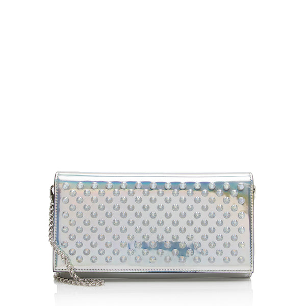 Christain Louboutin Specchio Leather Boudoir Spiked Chain Wallet (SHF-23159)