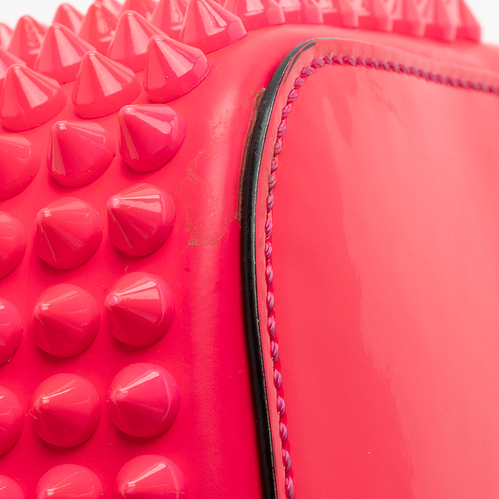 Christian Louboutin Calfskin Spiked Sweet Charity Small Crossbody Bag (SHF-20782)