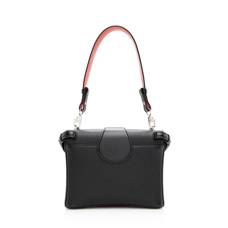 Christian Louboutin Leather Rubylou Convertible Small Satchel (SHF-20242)
