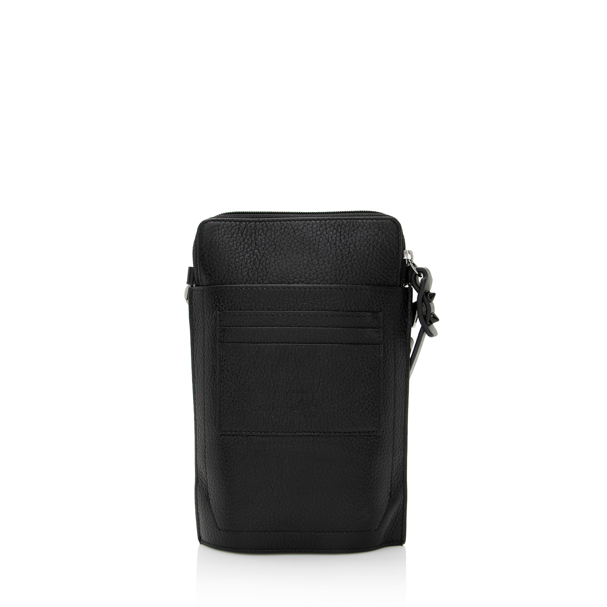 Christian Louboutin Leather Spiked Loubilab Crossbody Bag (SHF-22195)