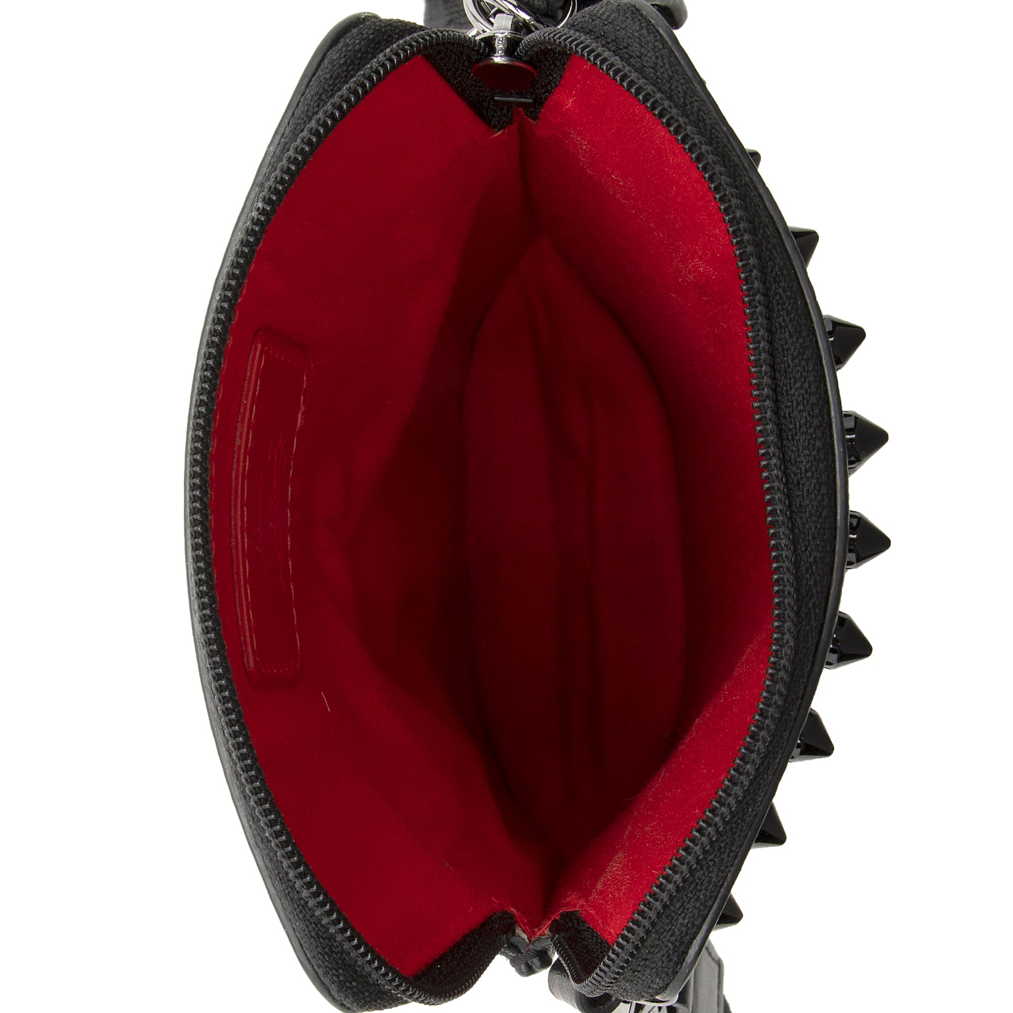 Christian Louboutin Leather Spiked Loubilab Crossbody Bag (SHF-22195)
