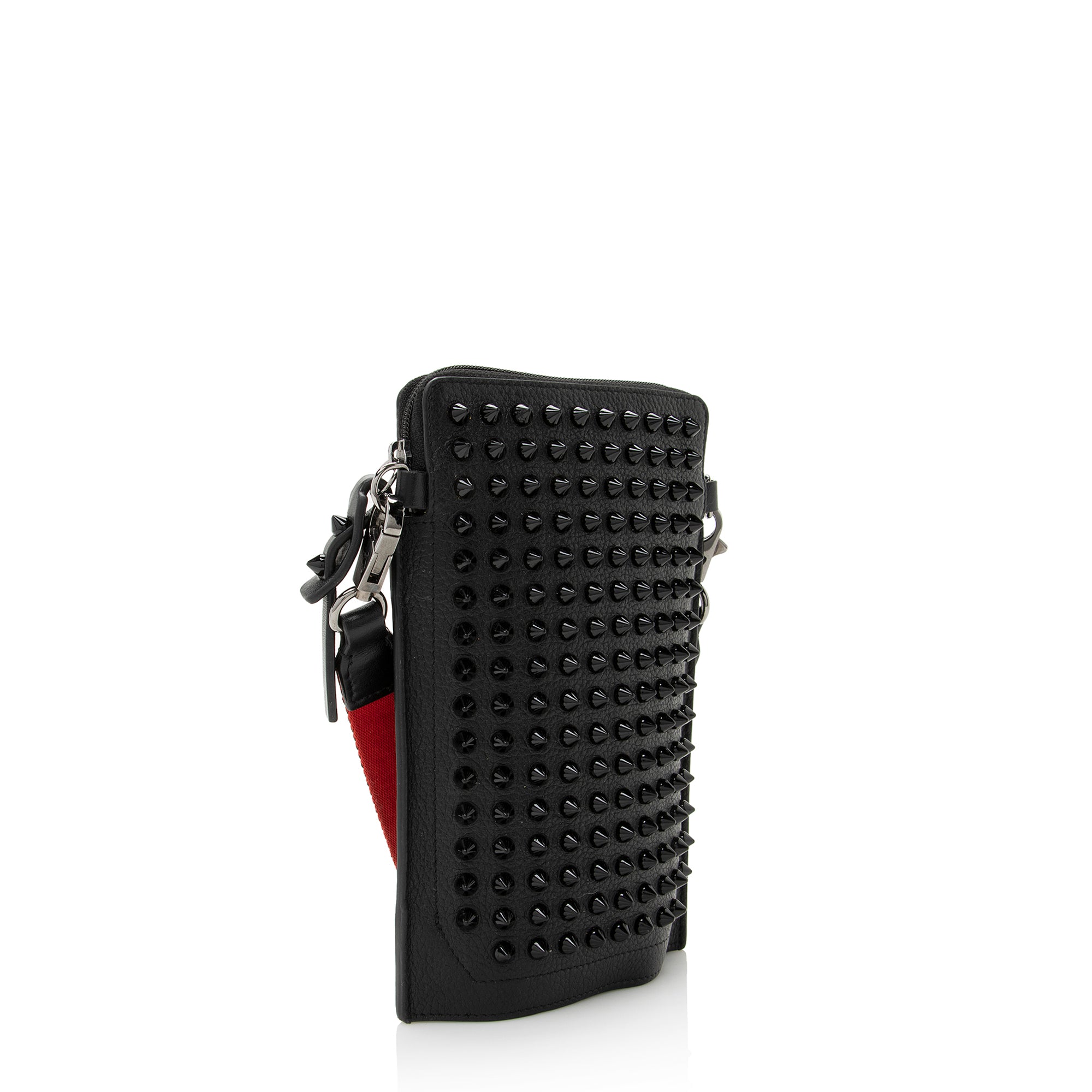 Christian Louboutin Leather Spiked Loubilab Crossbody Bag (SHF-22195)