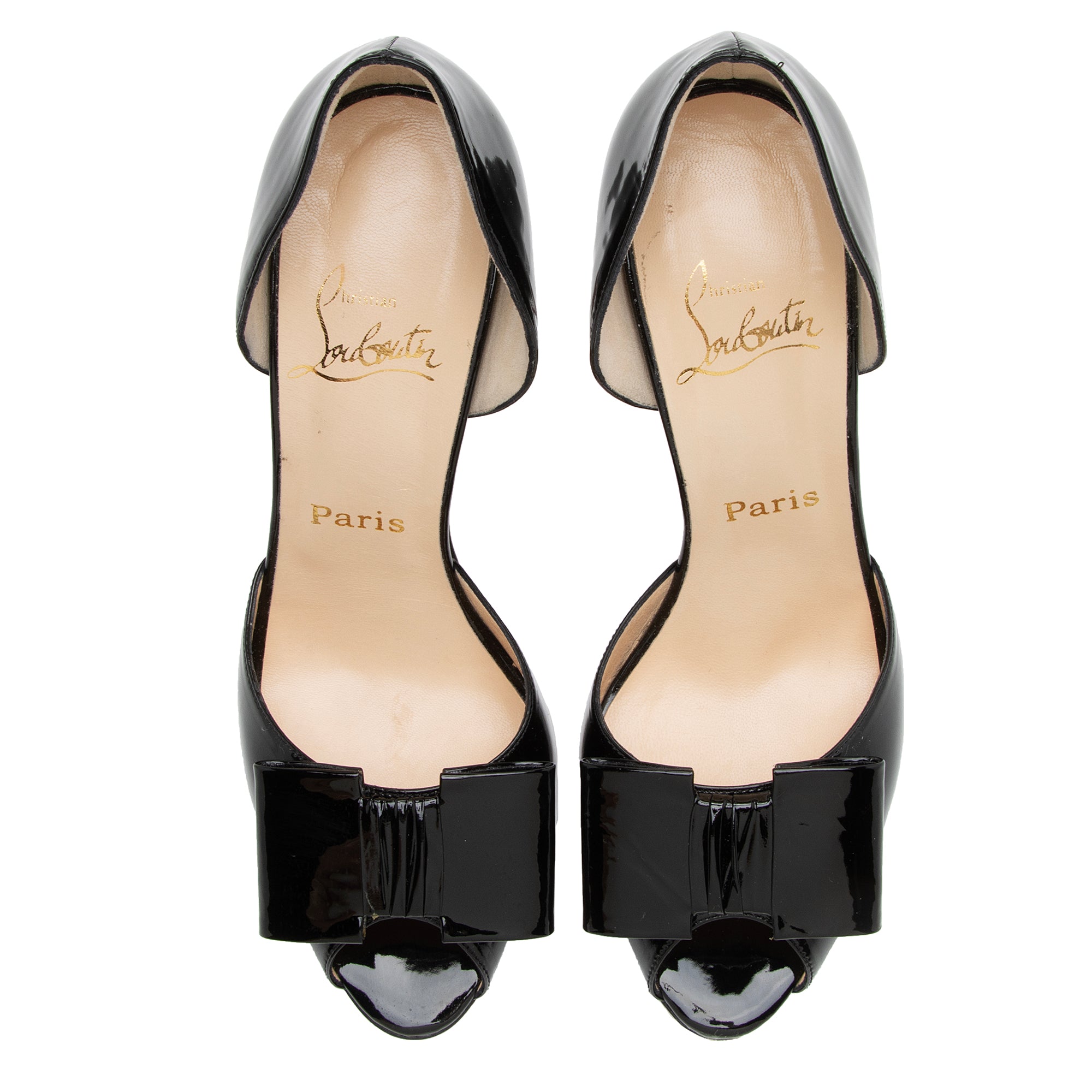 Christian Louboutin Patent Leather Joli-Noeud Dorcet D'Orsay Pumps - Size 9.5 / 39.5 (SHF-DlVvex)