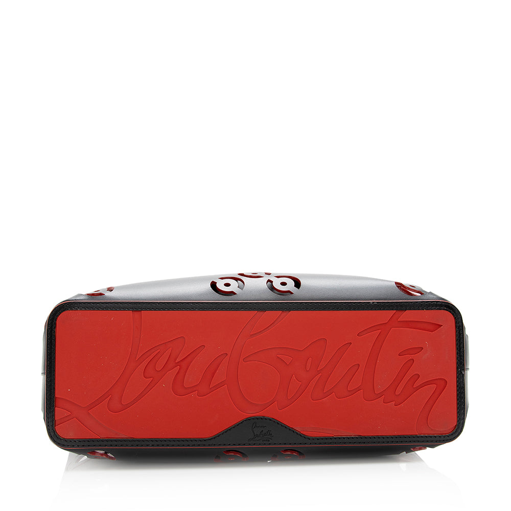 Christian Louboutin Perforated Leather Cabata Loubinthesky Small Tote (SHF-20627)