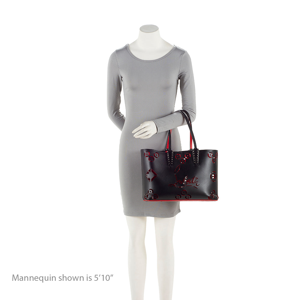 Christian Louboutin Perforated Leather Cabata Loubinthesky Small Tote (SHF-20627)