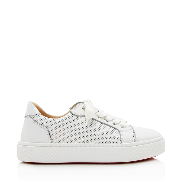 Christian Louboutin Perforated Leather Vierissima Sneakers - Size 8 / 38 (SHF-21576)