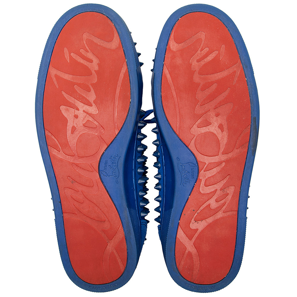 Christian Louboutin Suede Allover Spikes High Top Sneakers Men's Size 39 (SHF-20337)
