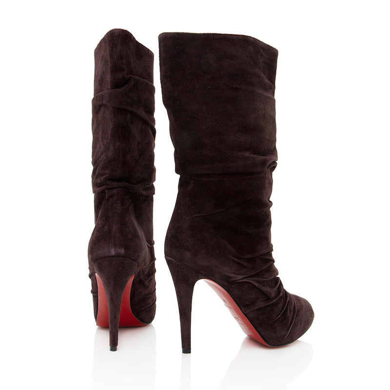 Christian Louboutin Suede Prios Boots - Size 6 / 36 (SHF-18839)