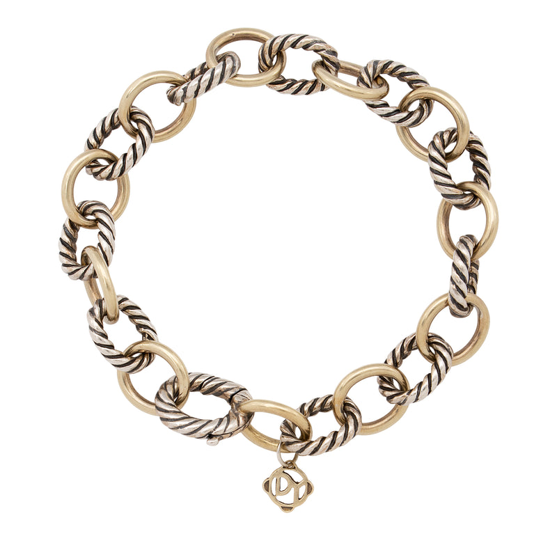 David Yurman Box Chain Bracelet in 18K Yellow Gold | Brown & Co. Jewelers