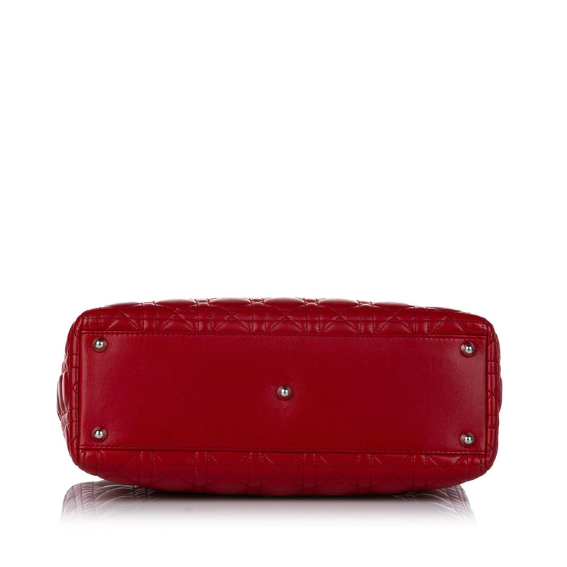 Dior Cannage Lady Dior Lambskin Leather Satchel (SHG-30101)
