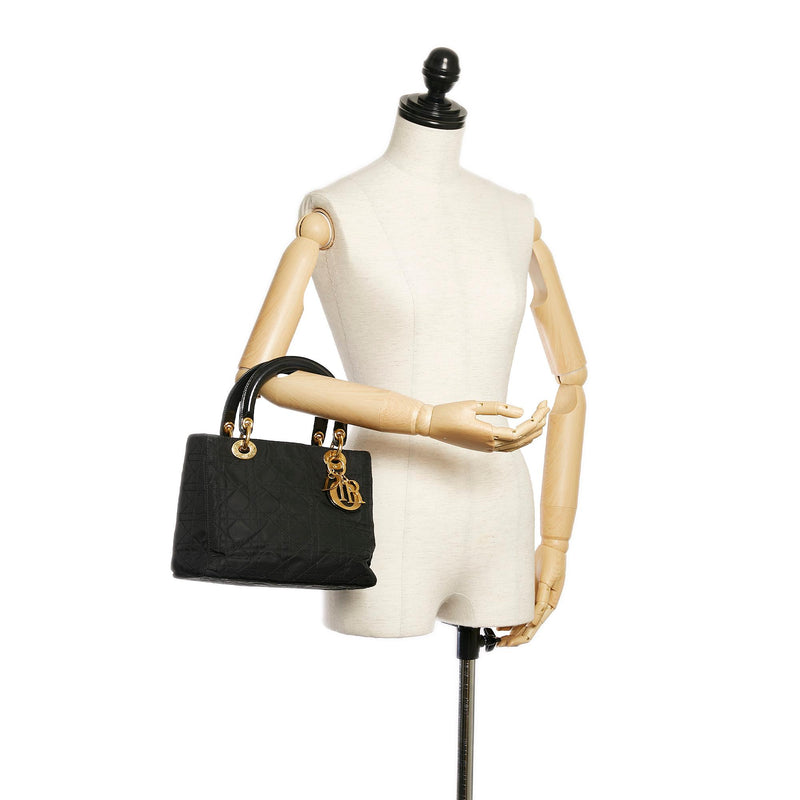 Dior Cannage Lady Dior Nylon Handbag (SHG-28838)