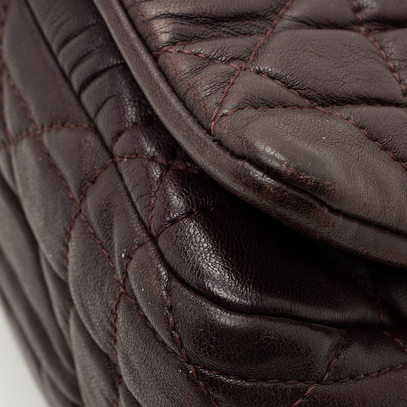 Dior Lambskin Large Flap Shoulder Bag (SHF-17526)