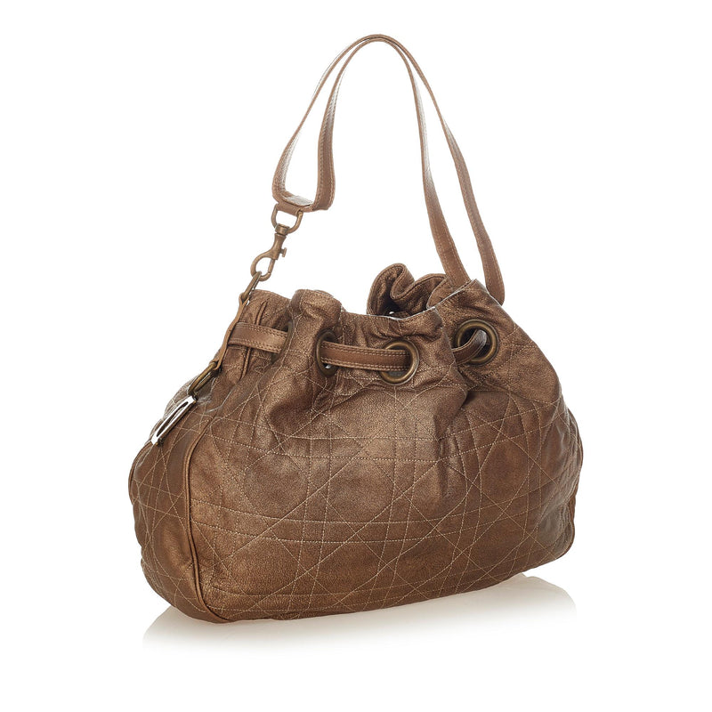 Dior Cannage Leather Bucket Bag (SHG-24774)