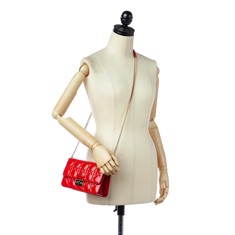 Dior Cannage Miss Dior Promenade Chain Leather Crossbody Bag (SHG