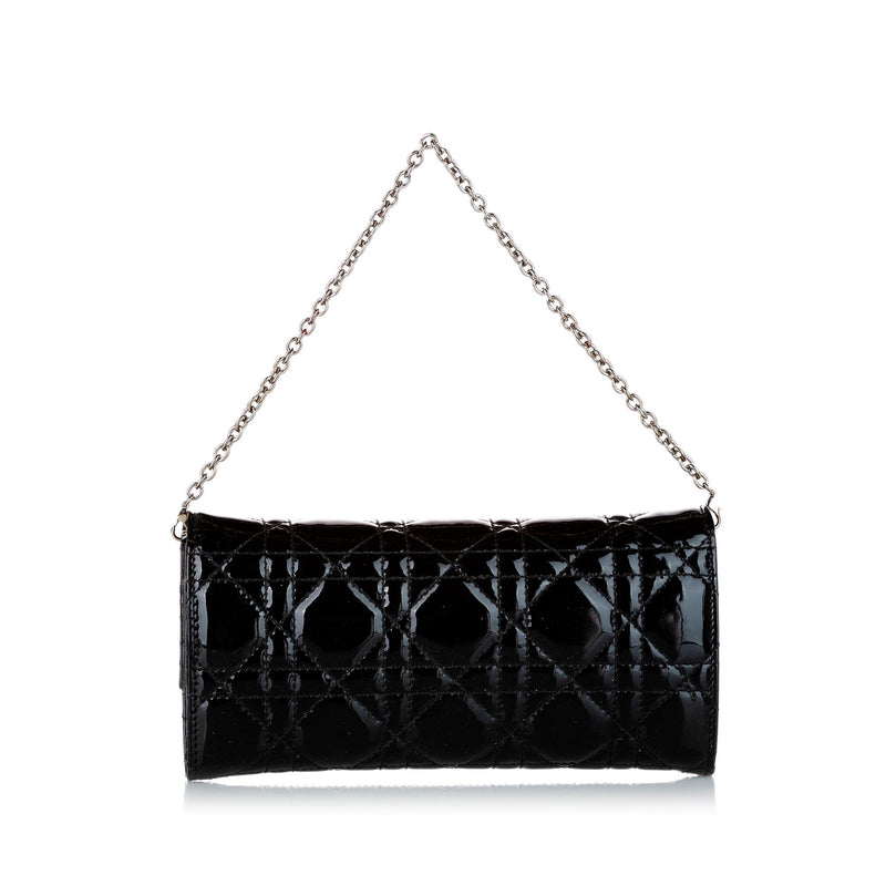 Dior Cannage Patent Leather Chain Flap (SHG-21783)