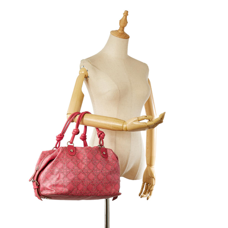 Dior Cannage Print Canvas Handbag (SHG-23721)