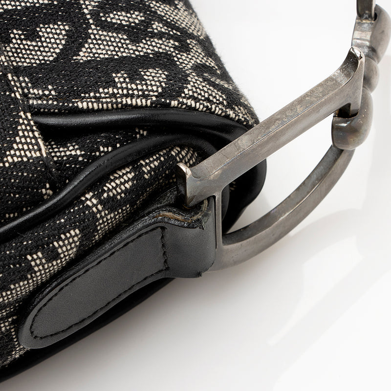 Dior Canvas Logo Double Saddle Shoulder Bag (SHF-21000)