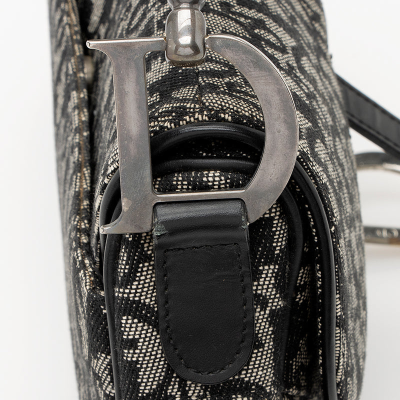 Dior Canvas Logo Double Saddle Shoulder Bag (SHF-21000)