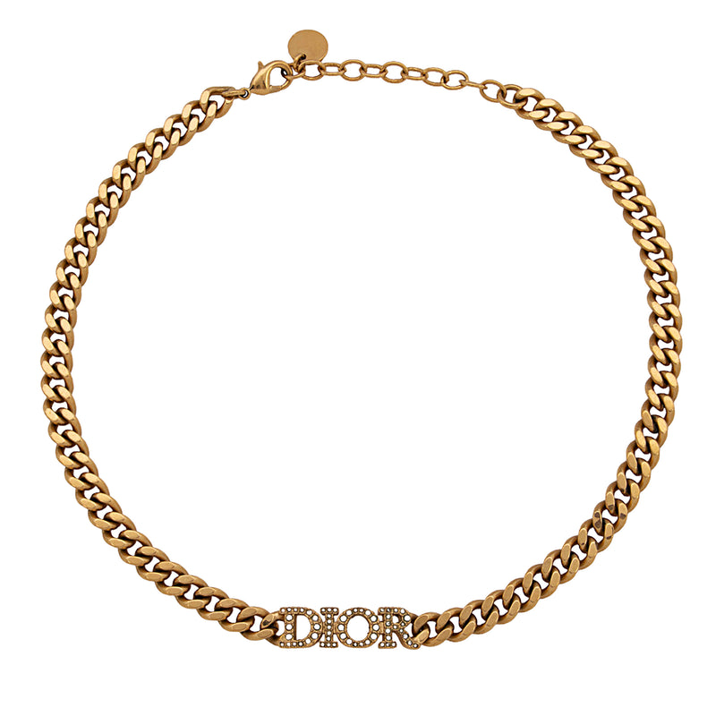 Dior Crystal Dio(R)evolution Chain Choker Necklace (SHF-YBDjzM)
