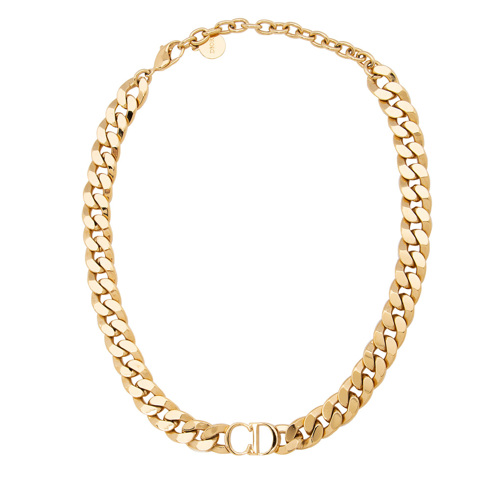 CD initial Curb Chain Necklace – Dainty and gold jewelry