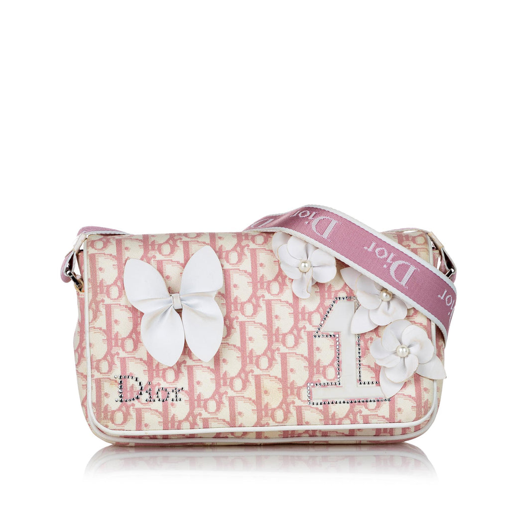 Dior  Bags  Vintage Christian Dior Pink And White Girly Oblique Canvas  Trotter Boston Bag  Poshmark