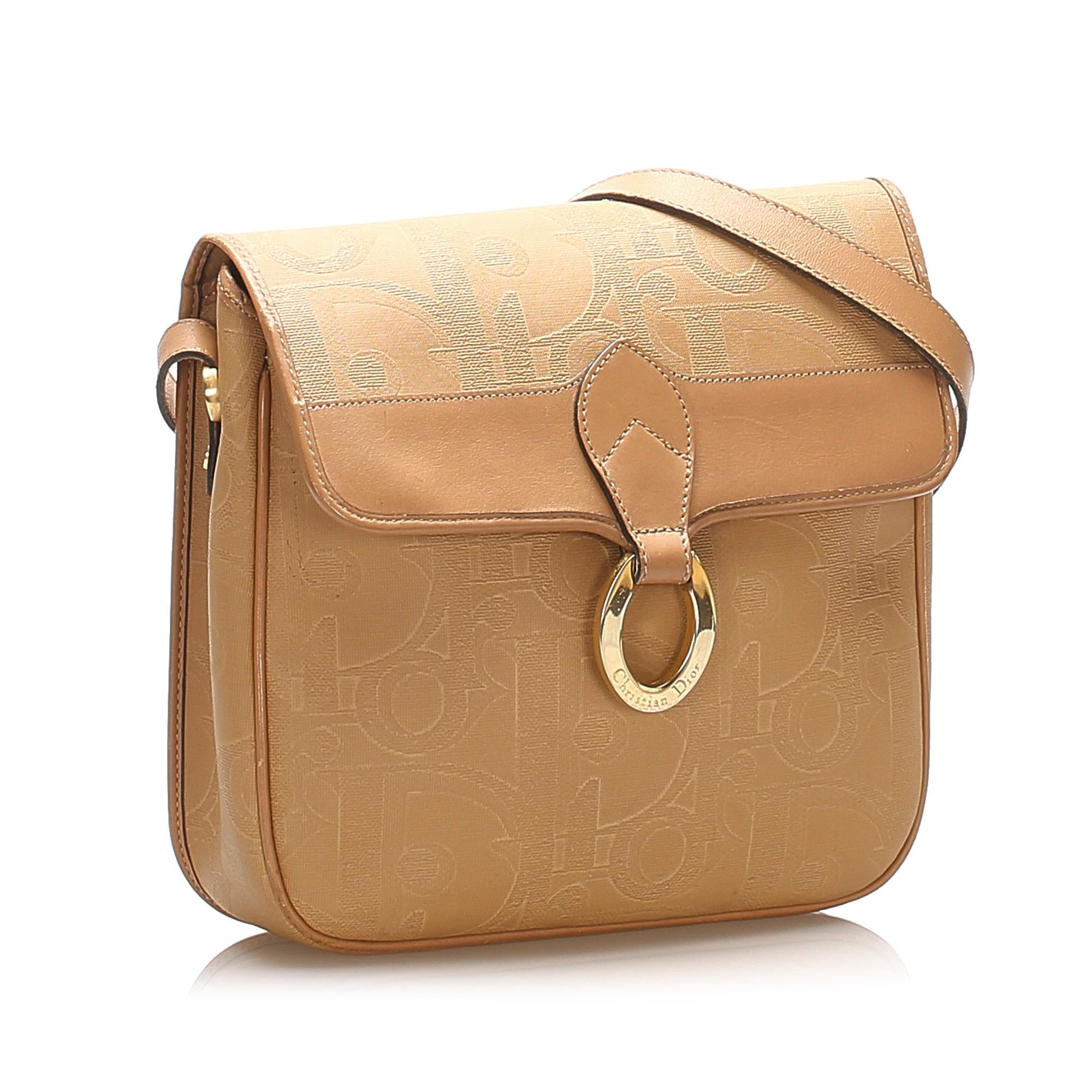 Dior Dior Oblique Leather Crossbody Bag (SHG-15318)