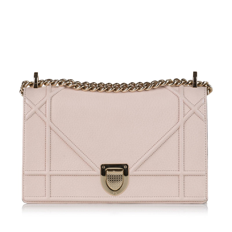 CHRISTIAN DIOR Bag - Diorama Light Pink Calfskin Shoulder Bag